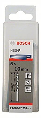 Bosch Pro Karosseriebohrer HSS-R rollgewalzt (5 Stück, Ø 10 mm)