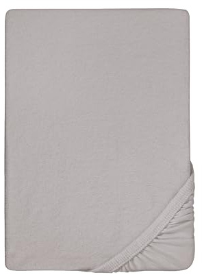 biberna Premium Frottee-Stretch Spannbetttuch 180x200-200x200 cm grau | 80% Baumwolle, 20% Polyester | Spannbettlaken bügelfrei, weich & Rundumgummizug | Oeko-TEX Zertifiziert | Modell 0012344