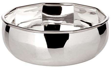 EDZARD Bol/Tazón Ten, forma redonda/decágono, diámetro 14 cm, plateado pesado
