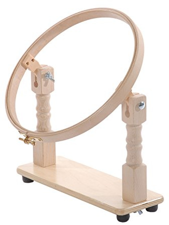 Elbesee Hoop with Table Stand, Wood, Brown, 20 cm, 8-Inch