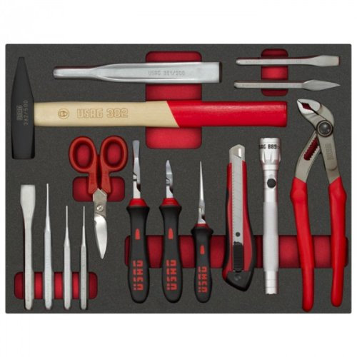 USAG 5003/150M - Assortimento di pinze, martelli e scalpelli (15 pz) 50031045