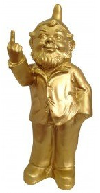 Ottmar Hörl Gartenzwerg mit Stinkefinger Ottmar Hörl, gold, 37 cm