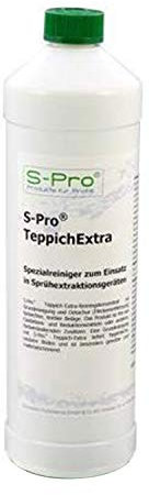 S-Pro TeppichExtra Teppichreiniger 1x1L I Schonender Fleckenentferner & Grundreiniger I Hochkonzentrat gegen Fett- & Ölflecken I Ideal für Sprüh-Extraktion & Nasssauger