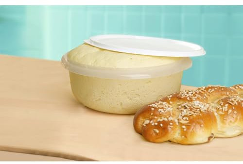 genialo Hefeteig-Schüssel Plop, Teigschüssel, mit Plopp Deckel, Pizzateig, Plastikschüssel, Rührschüssel, 6l, Ø 29 cm