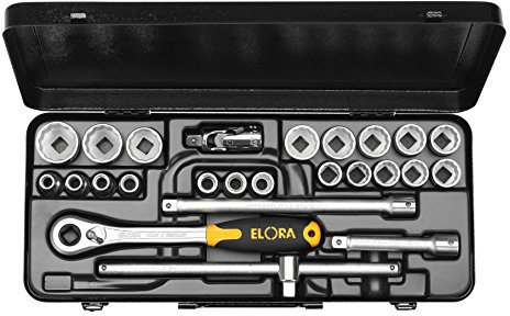 Elora Steckschlüssel-Satz 1/2 Zoll, Zwölfkant, 25-teilig 10-32 mm, 770-OK LMU