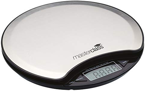 MasterClass Digital Kitchen Scale,Silver/Black,11lbs