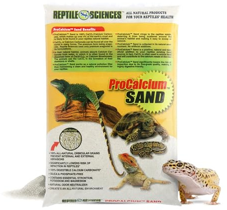 Reptilvetenskaper terrariumsand för akvarium, 4,5 kg, naturligt vitt