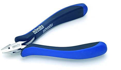 Seitenschneider 120mm - schmitz 3132HS22 - spitzer Kopf mit Auskehlung und feiner Schneid-Wate - ESD/EGB sicher - Durchgestecktes Zangengelenk für den Profi - Made in Germany - Solingen