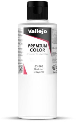 Vallejo- Premium Airbrush Color Diluente, Trasparente, 200 ml (Confezione da 1), 063066