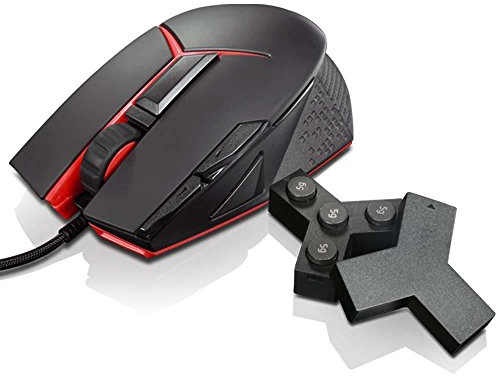 Lenovo Y (Precision Gaming Mouse with 8200 DPI – Up to 1000Hz Polling Rate, 9 Programmable Buttons, Five Different Weight – Black/Red