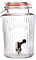 Kilner 5 Litre Vintage Glass Storage Jar with Dispensing Tap Embossed Logo and Ribbed Design Airtight Clip Top for Cocktails, Infused Drinks, and Parties