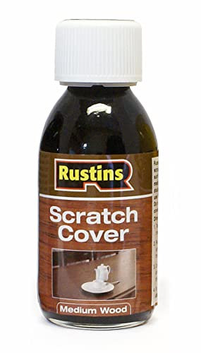 Rustins Scratch Cover Medium – Conceal Surface Scratches on Medium-Toned Wood Furniture – Easy-to-Use Liquid Polish for Restoring and Protecting Wooden Surfaces