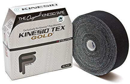 Nastro Taping Kinesio Tape Tex Gold Bulk con Fingerprint Technology 31.5 metri (Nero)