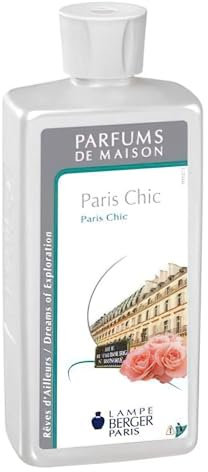 Maison Berger - Lampe Berger Fragrance Refill – 500ml Home Scent Oil for Catalytic Diffuser - Purifies Air & Removes Odors – Made in France – 40 Hours of Diffusion (Paris Chic)