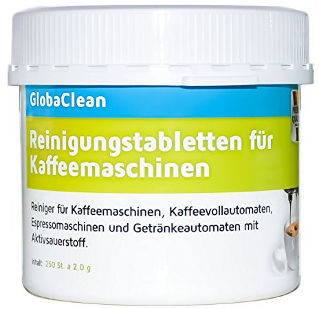 Rengöringstabletter för helautomatiska kaffemaskiner och kaffemaskiner – 250 stycken om 2 g – kompatibel med Jura, Siemens, Delonghi, Philips, Saeco, Melitta, Krups, Bosch, Miele och mycket mer.