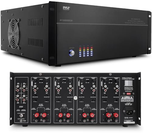 Pyle PYLE PT8000CH Rack Mount 8000-Watt 8 Channel Stereo/Mono Amplifier