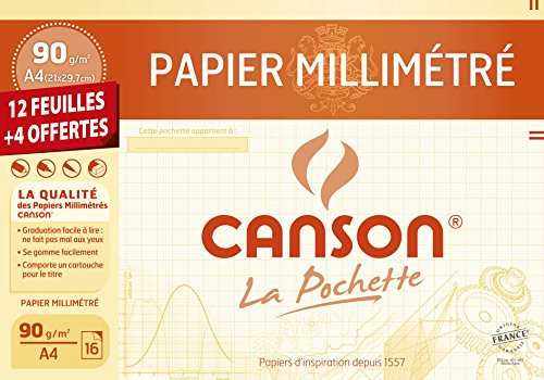 Canson 200002785 Millimeterpapier, A4, Braun