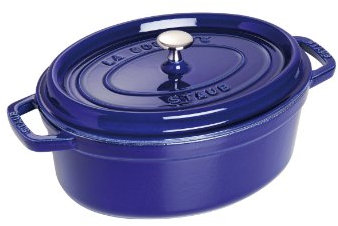 STAUB 1102791 Cocotte in ghisa, Ovale, 27 cm, Colore: Blu Scuro