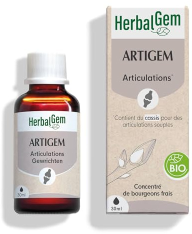 HerbalGem Artigem Bio Complexe Articulations 30 ml | Cassis, vigne vierge, pin des montagnes et bouleau pour un soutien articulaire optimal à tous les âges.