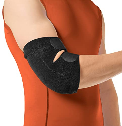 BraceAbility Bursitis Elbow Pad Brace | Compression Arm Sleeve Wrap with Padded Soft Support Cushion for Olecranon Joint Pain, Bursa Protection, Arthritis & Tendonitis Relief (S/M)