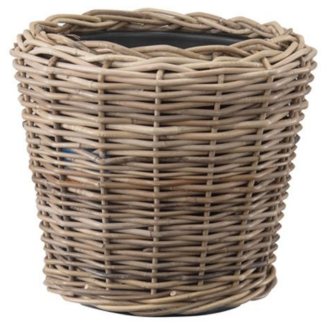 Ivyline RDVSPGRY45 Trockentopf Weidenvase Pflanzgefäß, 45 cm, Grau