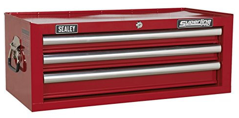 Sealey Ap33339 Add-On Chest 3 Drawer With Ball Bearing Runners - Red