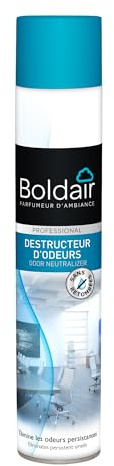 BOLDAIR - Destructeur d'odeurs - Parfume pendant des heures - surfaces et textiles - Sans Parfum - Sans colorant - Désodorise en 5secs - 500ml - Fabrication Française