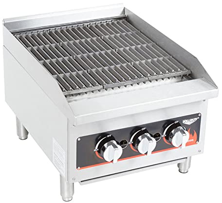 Vollrath 407292 Cayenne 18-Inch Countertop Charbroiler, Stainless Steel - 60,000 BTU