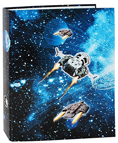 alles-meine.de GmbH Ordner/Ringbuch/Sammelordner - Weltraum - Space - Raumschiff - A4 - breit - Ringordner für Dokumente / 2 Ring & Hebel - Mechanik - Aktenordner - Schul..