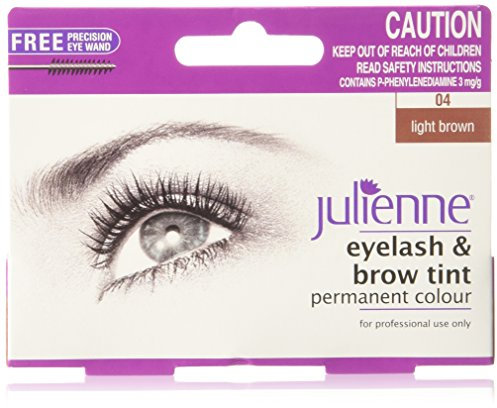 Julienne Eyelash and Eyebrow Permanent Light Brown 04 Colour Tint 15ml