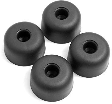 Design61 4er Set Kunststoff-Möbelgleiter Möbeluntersetzer Sofa Sessel zum Anschrauben Kunststoff Möbelgleiter Ø 42 x H 25 mm schwarz