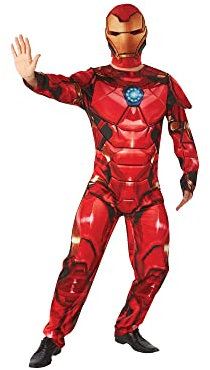Rubies Official Disney Marvel Iron Man, SuperHero Deluxe Costume, Adult Size Mens Standard/Medium Halloween
