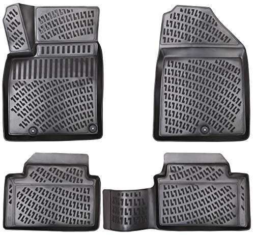 Elmasline Design 3D-gummimattor set för KIA CEE'D II årsmodell 2012–2018 | Extra hög 5 cm kant (