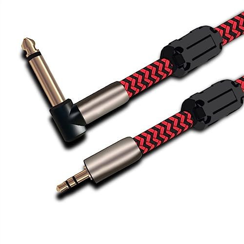 Cavo Audio Professionale per Chitarra Cavo Audio HiFi da 3,5 Mini Jack A Mono 6,35 1/4 TS Jack per Chitarra Elettrica Organ Angle Cavo da 1/4 di Pollice (Color : 01, Size : 15meter)