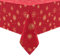 Yrendenge Weihnachtstischdecke Rot Gold Tischdecke Schneeflocke Stern Rechteckig Tischdecken, Abwaschbar Tischtuch Wasserdicht Winterurlaub Party Weihnachtsdekoration Tischwäsche, 140 x 200 cm