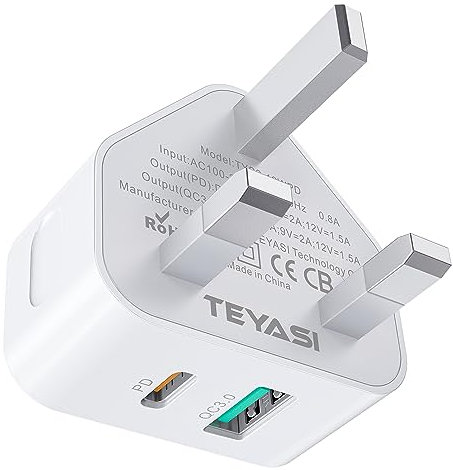 TEYASI USB C Charger Plug, USB Type C Fast Charging Compatible with Samsung Galaxy S24/S23/S22/S21/S20 fe/A55/A54/A15/A14/A13/A35/A34/A33/A52/A53/A05S/A04S/A23/A24/A34