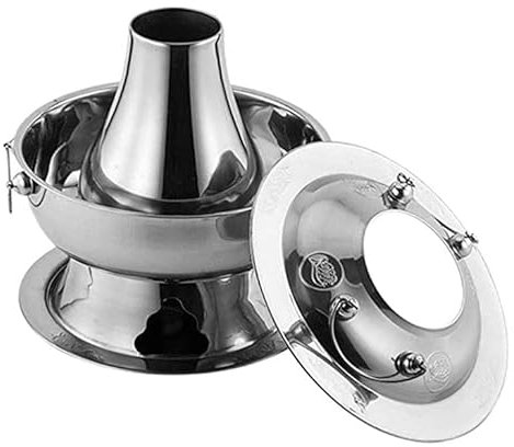 Chinesischer Kupfer-Hot Pot, Kohle-Kupfer-Topf, Haushalt, verdickter Kupfer-Imitat, altes Peking-Shabu-Shabu für Neujahr, Weihnachten, Halloween, 36 cm (Größe: 36 cm)