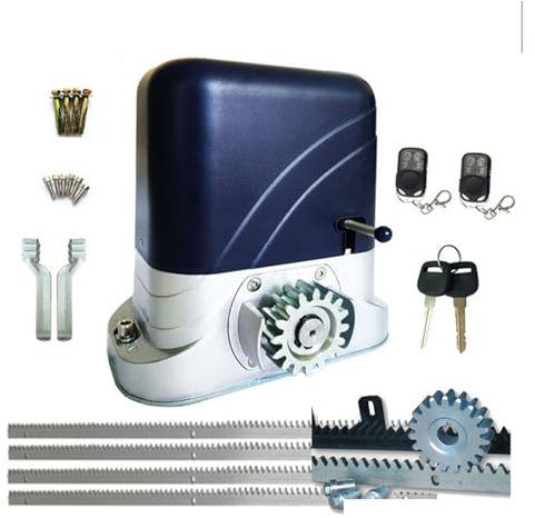 Industrielles Zuhause, AC220 V/110 V, 500–1300 kg, Automatisierung, automatischer elektrischer Schiebetoröffnermotor mit 4 m Stahlgestell (Color : AC220V 600kg)