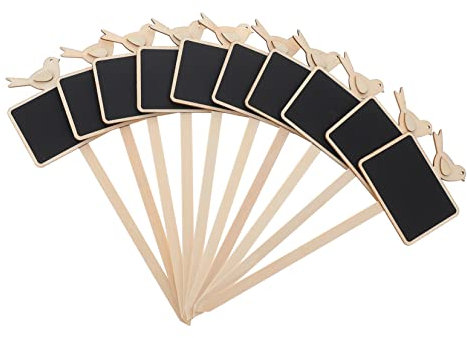 COHEALI Tafel-picks Pflanzen Topf Tags Gartenbedarf Vogel Tisch Zeichen Tafel Gartenstecker Pflanze Etiketten Natürliche Holzmaterial