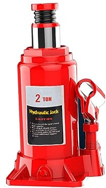 Hydraulic Jack Portable Automotive Jack Small Jack Lifting Bottle Jack Handcranked Hydraulic Jack for Van Boat Truck Car with Long-Term Reliability and Durability(2T)