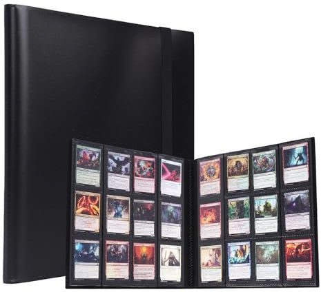 Carte da Gioco Collezionabili, Album Carte Collezione, Raccoglitore Carte 480 Tasche, 20 Pagine, 24 Tasche per Pagina (Doppia pagina)