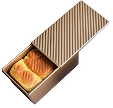 COLLBATH Heavy Aluminized Steel Loaf Pan Food Safe Non-Stick Coating Toast Box for Bread Baking