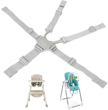QIBZI Arneses de seguridad,Silla de comedor infantil, correa para cochecito de cinco puntos, correa fija para silla de comedor para niños