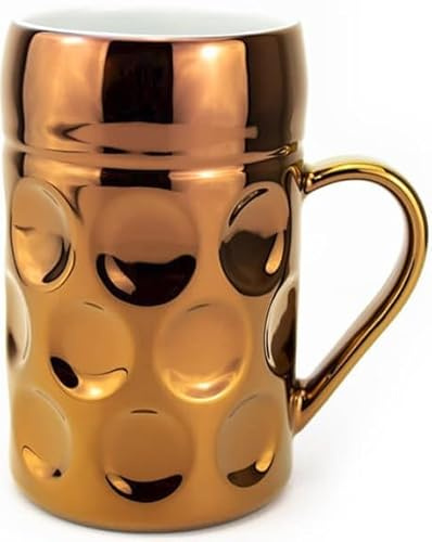 Der kleine MUC – Das Champagnerkrügerl vom Oktoberfest | 330 ml Porzellanbecher für Champagner, Kaffee & Cocktails | Modell Fest Diva (rosé gold)