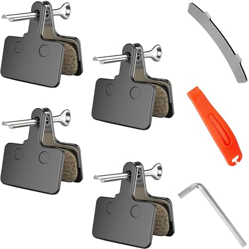 Fat-Cattie Bike Disc Brake Pads with Installation Tool,Bike Brake Pads Compatible with TRP,Tektro,Shimano Brake Pads (Black-1,03R,4 Pairs)