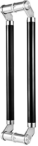 KHLMSRXJ Maniglie per Porte scorrevoli in Vetro, Maniglie per Porte scorrevoli in Vetro, Maniglie per Porte scorrevoli in Vetro, Barre Rotonde in Acciaio Inox, Ingresso Contemporaneo (Nero,