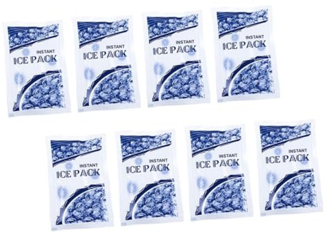 Generisch 8 Stück Einweg Kühlbeutel für Outdoor Erste Sofort Kühlung Praktische Eisbeutel für Verletzungen für Schnelle Schmerzlinderung und Schwellungsreduktion
