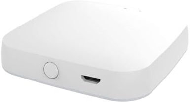Gateway HUB ZigBee 3.0, WiFi 2.4G, App TUYA Smart Life, admite hasta 50 dispositivos, blanco, 65 x 65 x 15 mm, 5 V 1 A (fuente de alimentación no incluida)