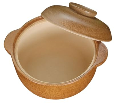 BAZEITFLOW Cazuela De Cerámica 1.6 Litros Para Guisar, Olla Multifuncional Resistente Al Calor, Utensilio De Cocina Casero Para Estofado y Sopa, Adecuado Para Uso Cocina Tradicional