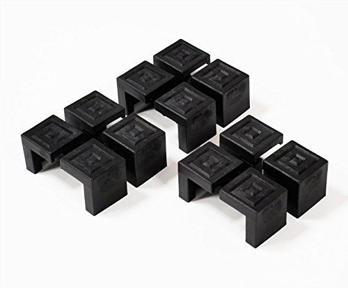 Bodenschoner Satz für Festzeltgarnitur, Kunststoff schwarz, 12-teilig